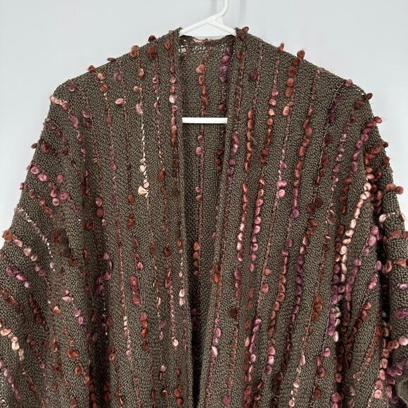 Rising Tide Shawl Poncho Womens ONE SIZE Bohemian Knit Lightweight Oversized - Picture 3 of 16